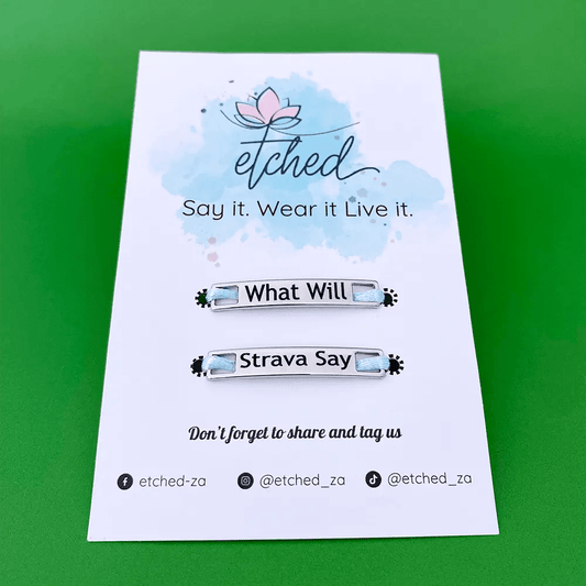 What Will Strava Say - Shoe Tag - etched