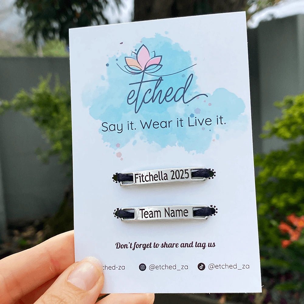 Fitchella 2025, Team Name - Shoe Tag - etched