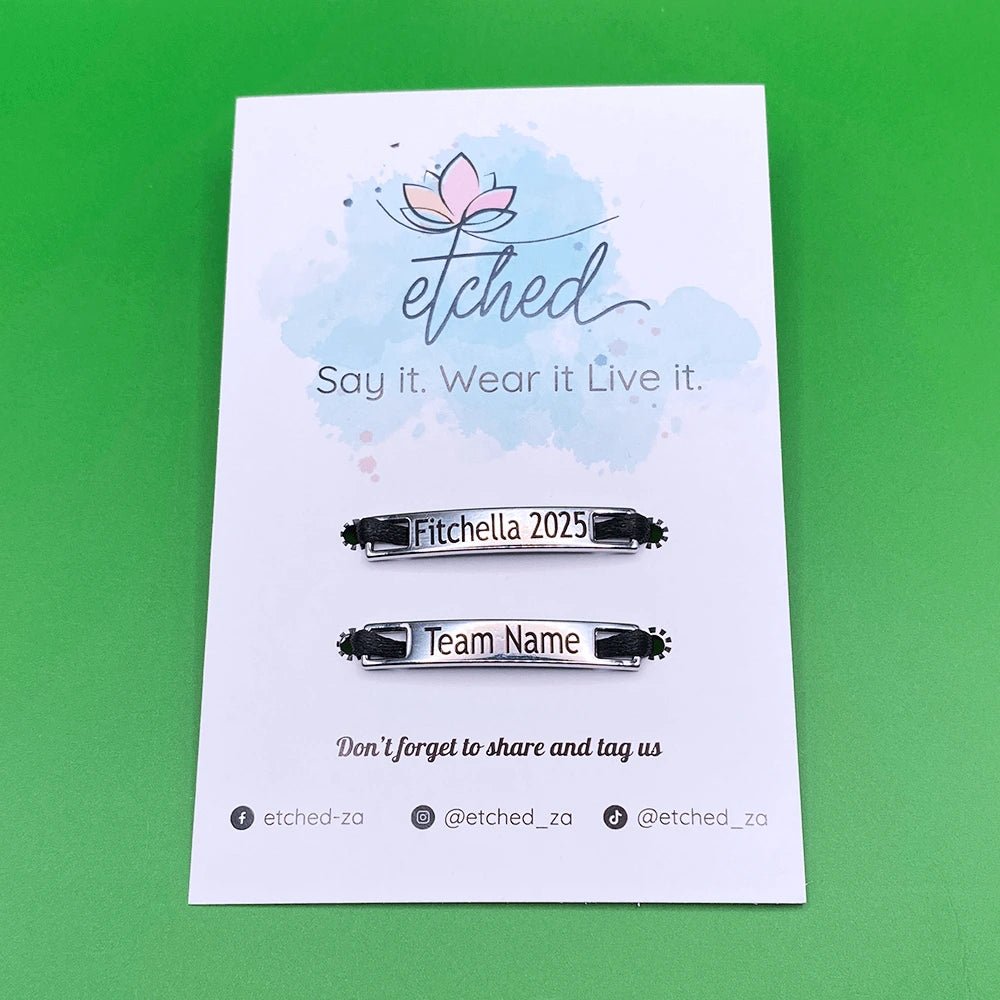 Fitchella 2025, Team Name - Shoe Tag - etched