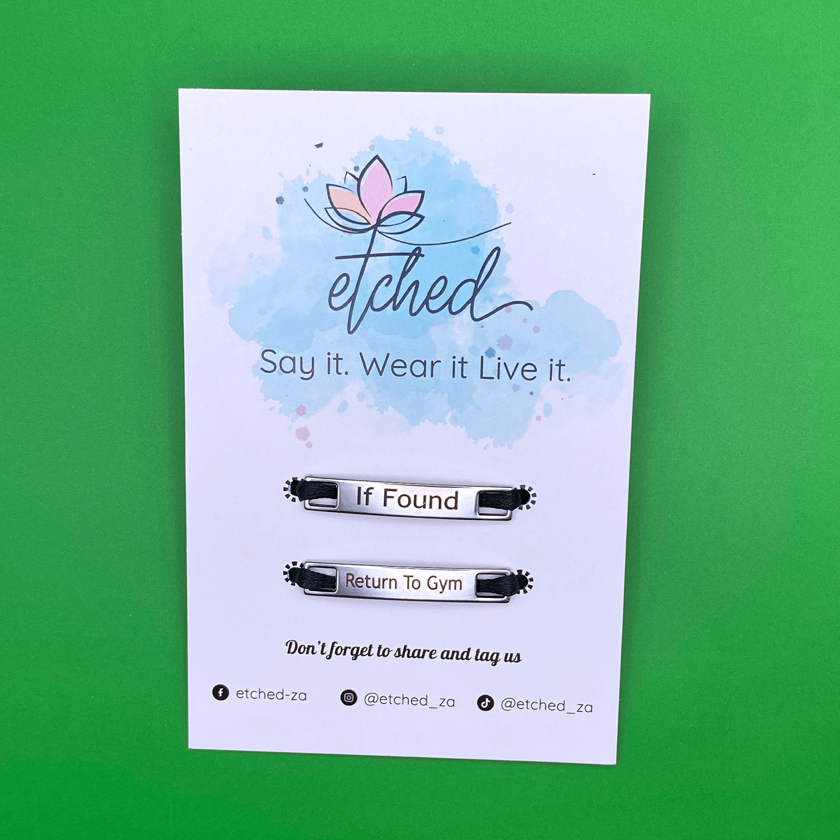 If Found, Return to Gym - Shoe Tag - etched